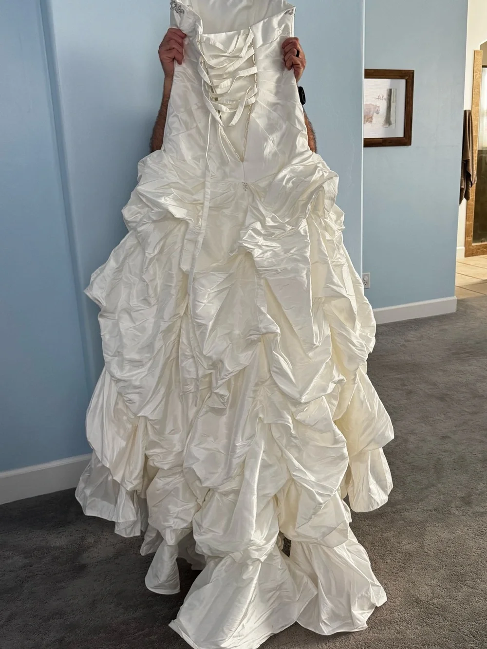 White Bridal Gown. Tag says size 10 but it definitely ran small.